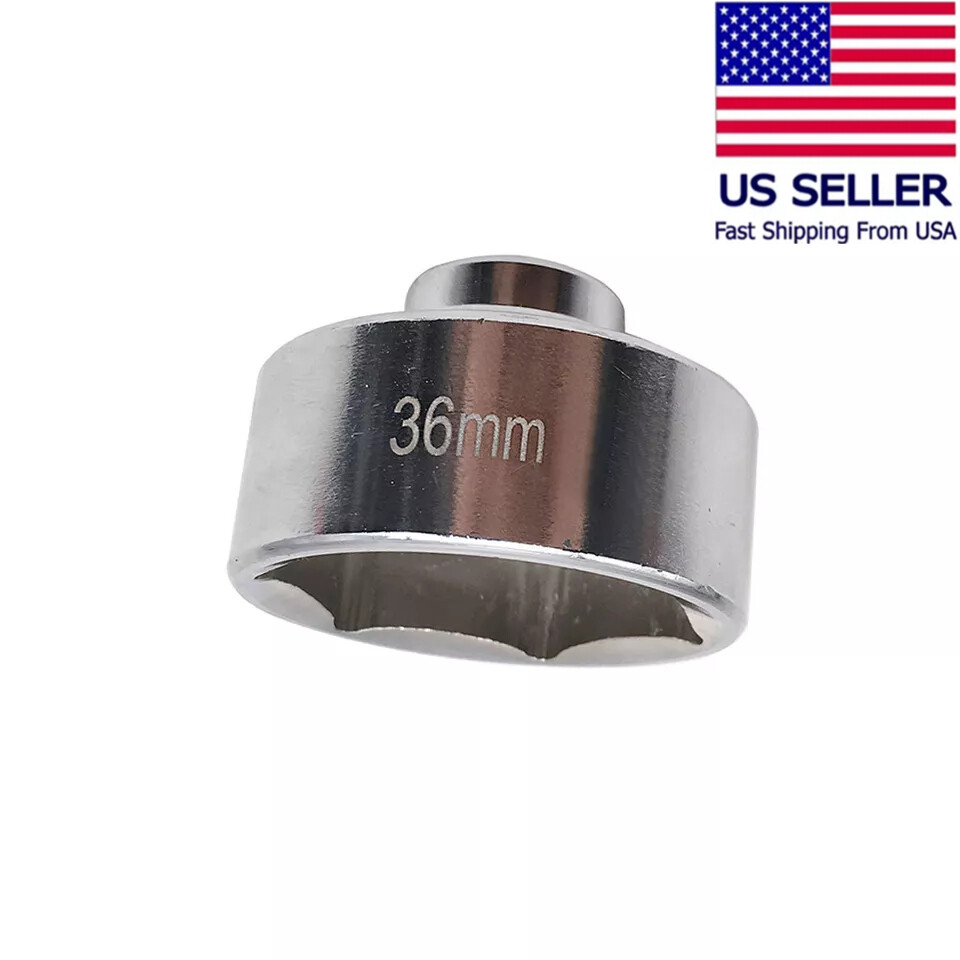 36mm Oil Filter Socket Tool 3/8"Drive Cap Remover Low Profile Socket Wrench C2C6