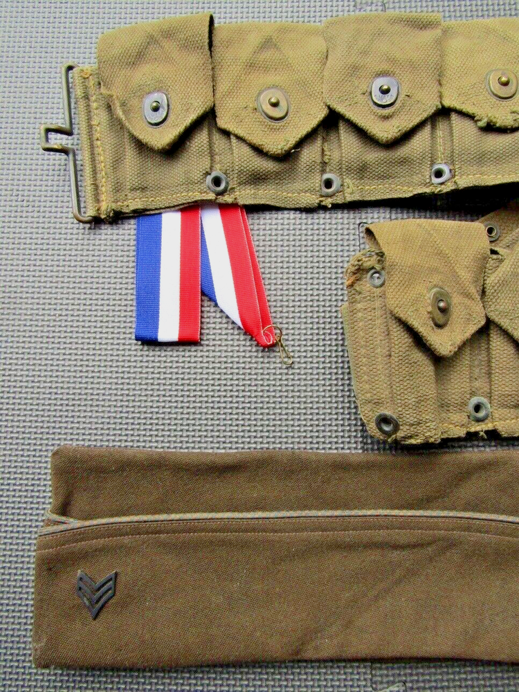Ammo Belt and WW II Garrison Cap.