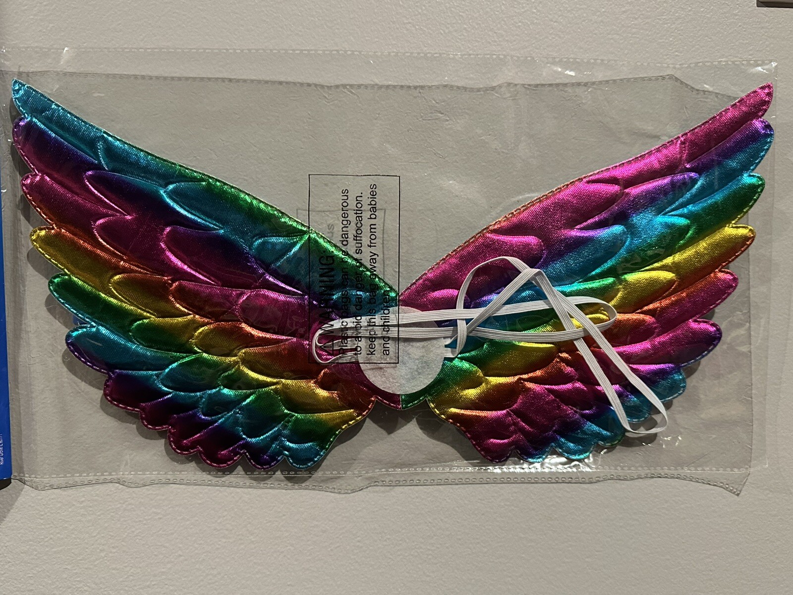 Girls Glossy Angel Fairy Wings Dress Up Costume Multicolor