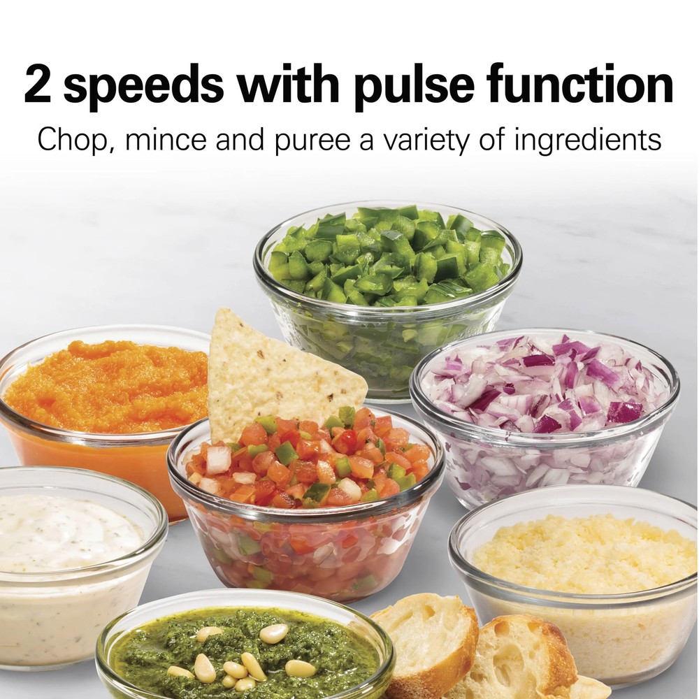 Hamilton Beach Stack & Press 2 Speed Food Chopper & Mini Food Processor