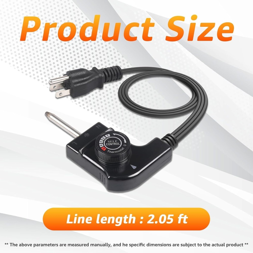 Universal Replacement Adjustable Thermostat Probe Cord - Compatible with Mast...