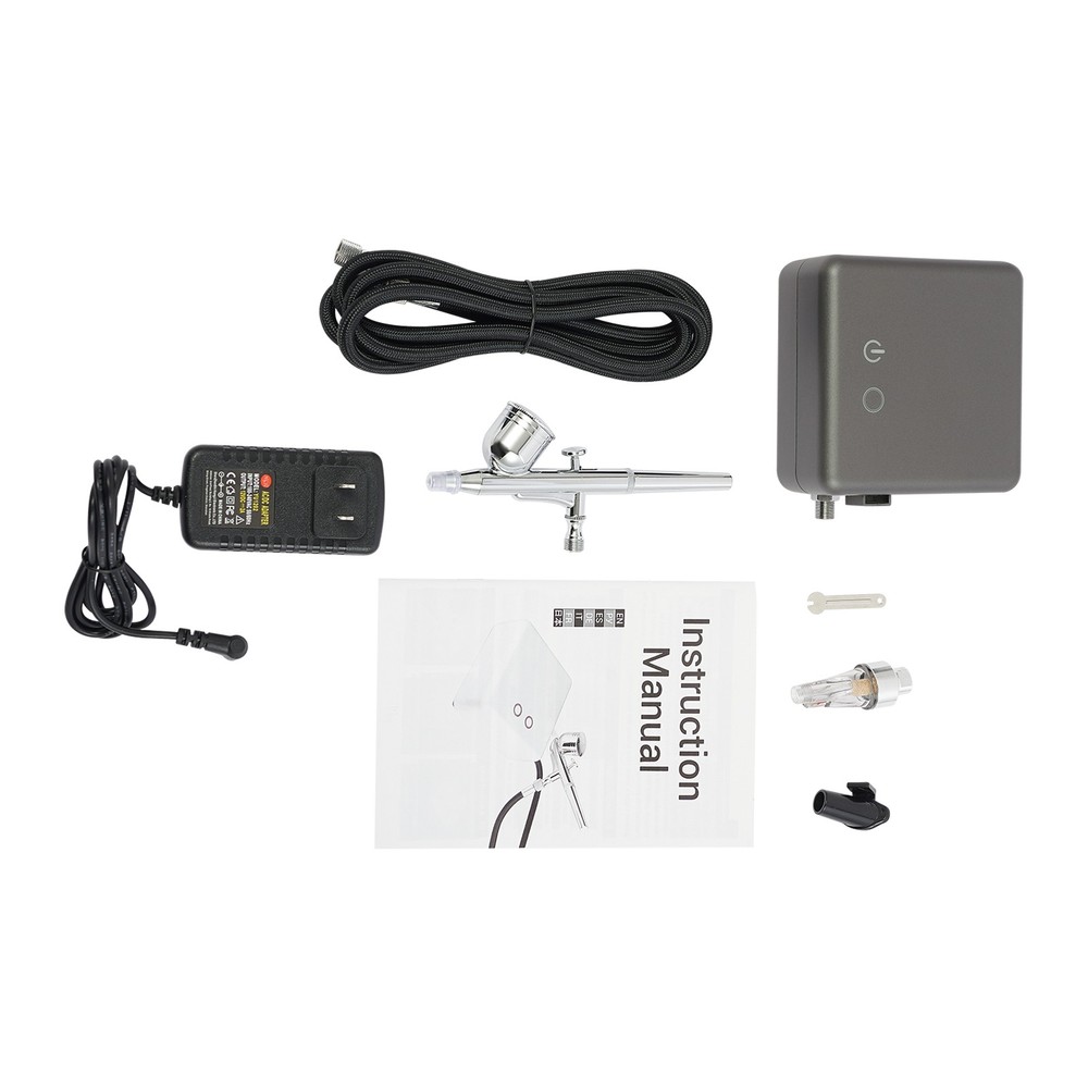 Airbrushing Tool Kit High Pressure Air Brush Tools With Air Compressor Gray