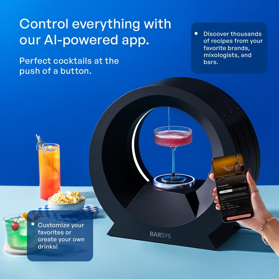 Barsys 360 Cocktail Maker Machine (Black) : Smart Margarita Medium, Black
