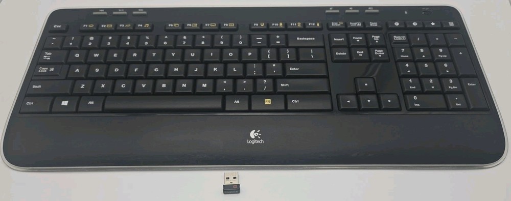 Logitech K520 Wireless Keyboard With Receiver Dongle - Tested!