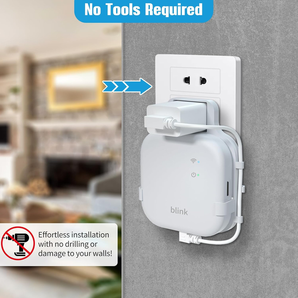 256GB Micro SD Card & Outlet Wall Mount for Blink Sync Module XR with Short Cabl