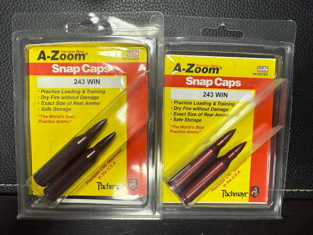 A-Zoom Snap Caps 243 Win Aluminum Training Round 2 pack 12223