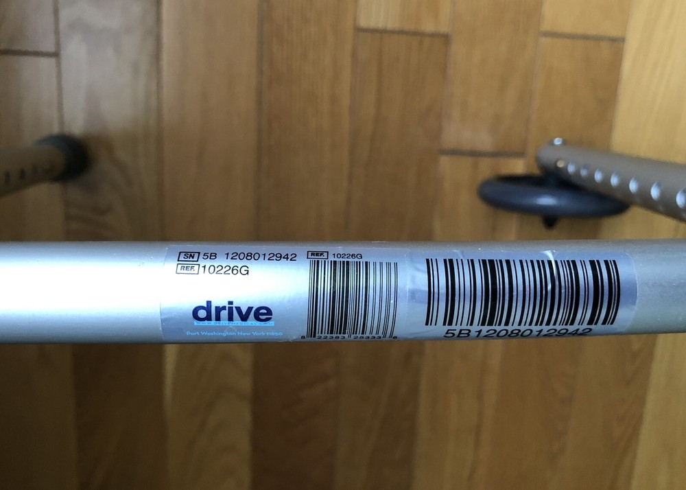 DRIVE DELUXE Trigger Release Folding Walker GRAY 5” Wheels Adjustable Height NWT