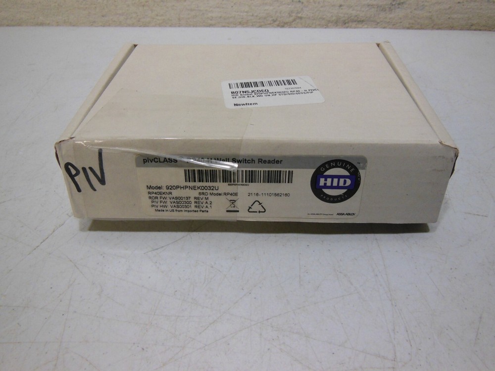HID RP40-H pivCLASS Wall Switch Reader 920PHPNEK0032U - New