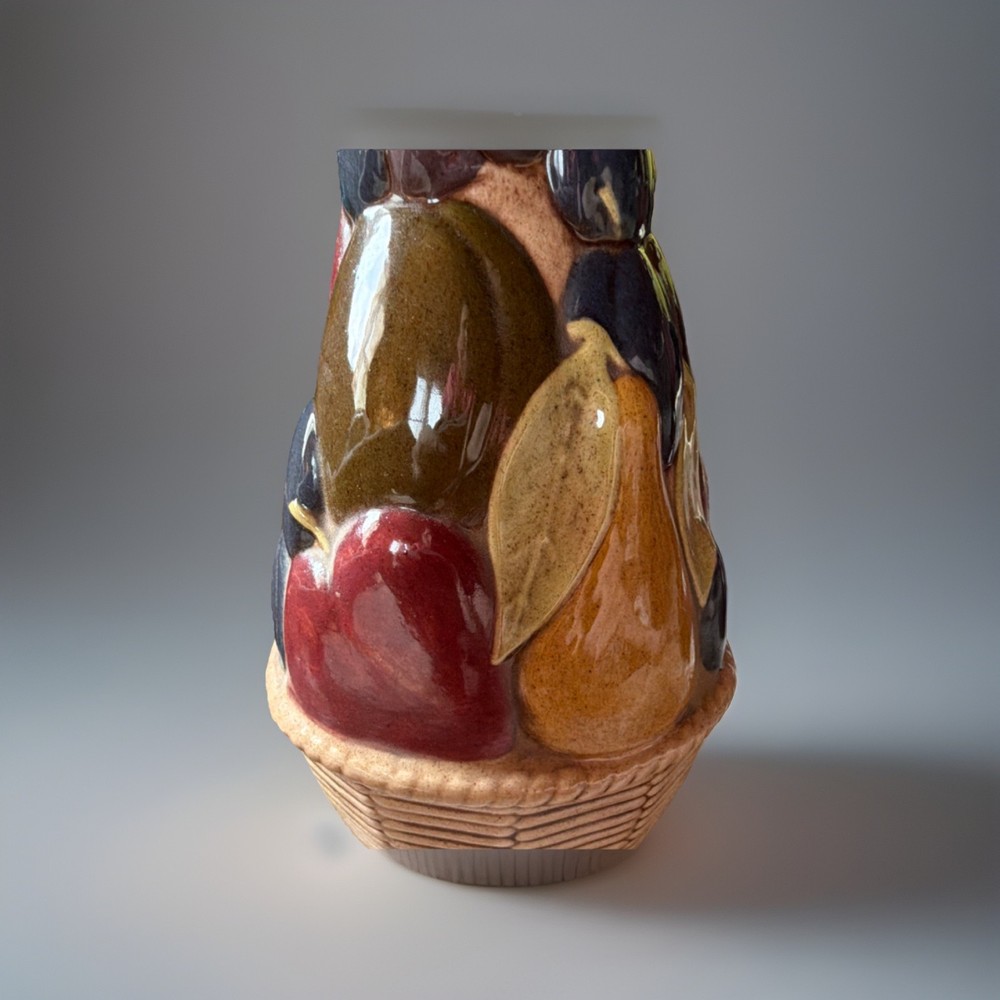 Ceramic Multi-Color Wine Bottle with Fruit Basket Design
