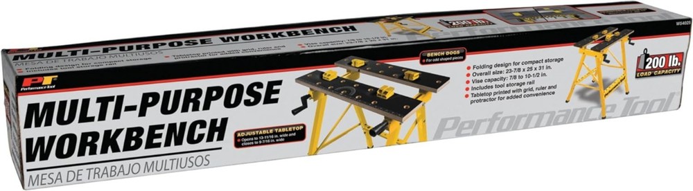 Versatile Folding Workbench with One-Handed Clamp System - 200 lbs Limit