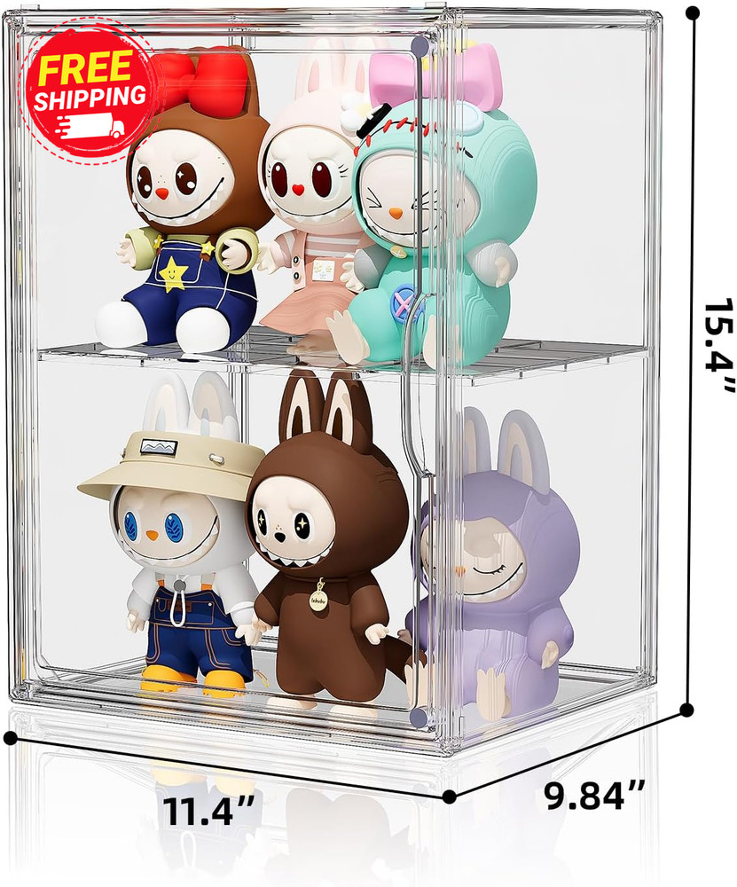 Super Large Clear Acrylic Display Case with Divider - 1 Pack