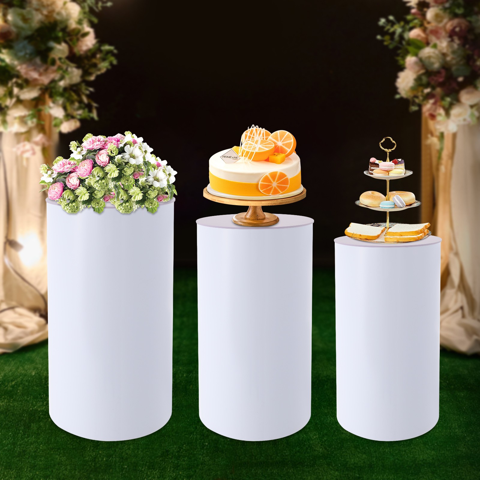 3Pcs Round Cylinder For Decoration& Birthday Parties, Wedding Round Cylinder