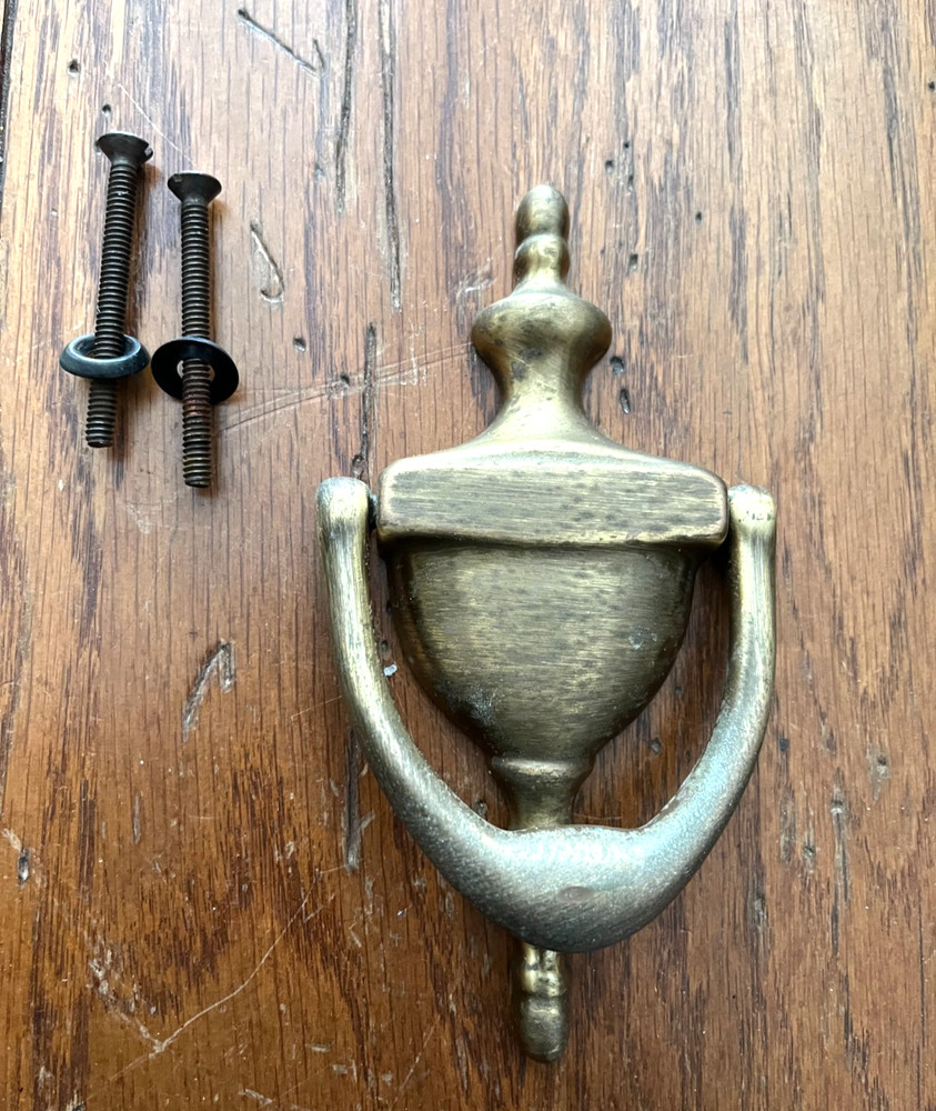 Vintage Solid Brass Door Knocker-Classic Style 6" long 3" wide