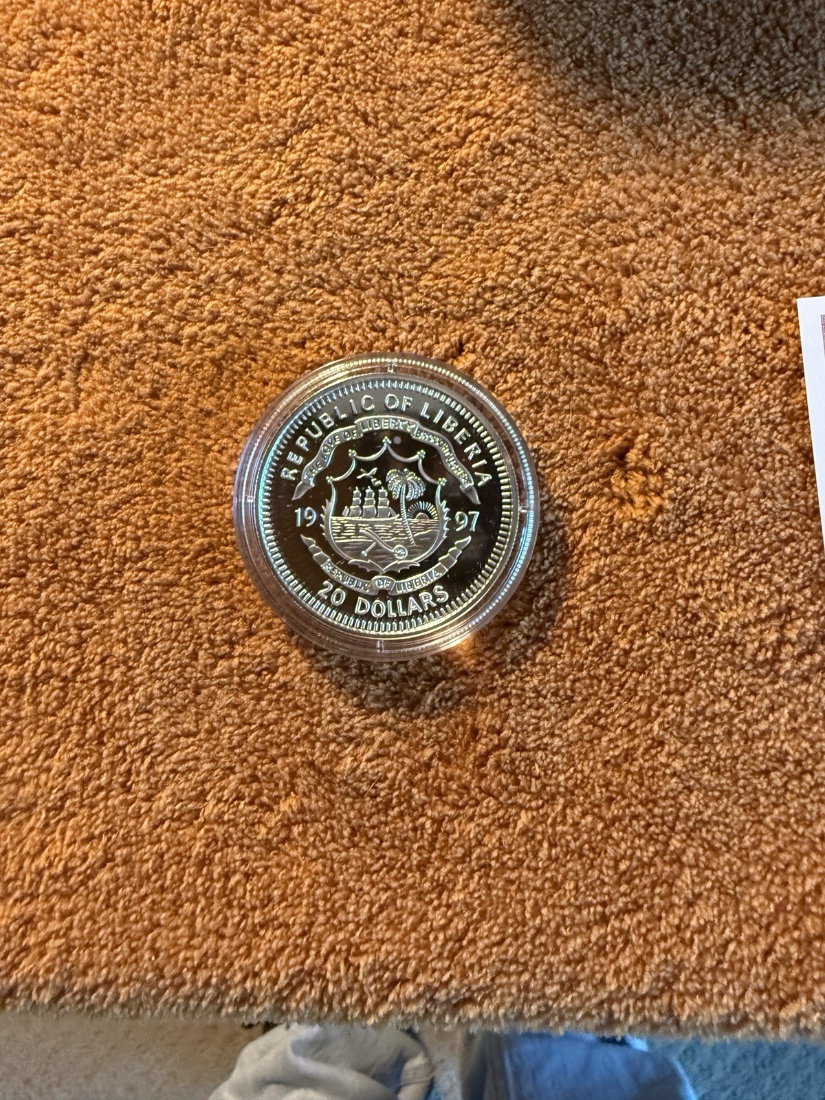 1997 Liberia $20 Dollars Princess Diana 1 OZ Silver 0.999 With Certificate