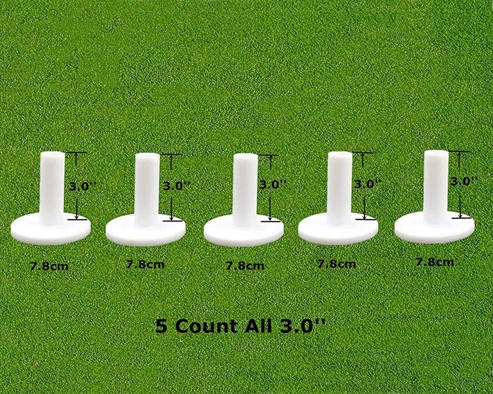Golf Rubber Tees Driving Range Value 5 Pack, Same Sizes or Mixed Sizes