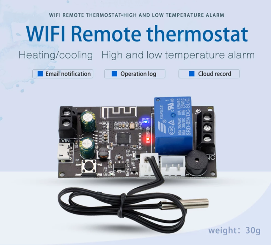 Remote WIFI Thermostat High Precision Temperature Control Module Cool APP A3GU