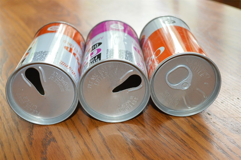 3 Different Red Owl Brimfull Pop Cans