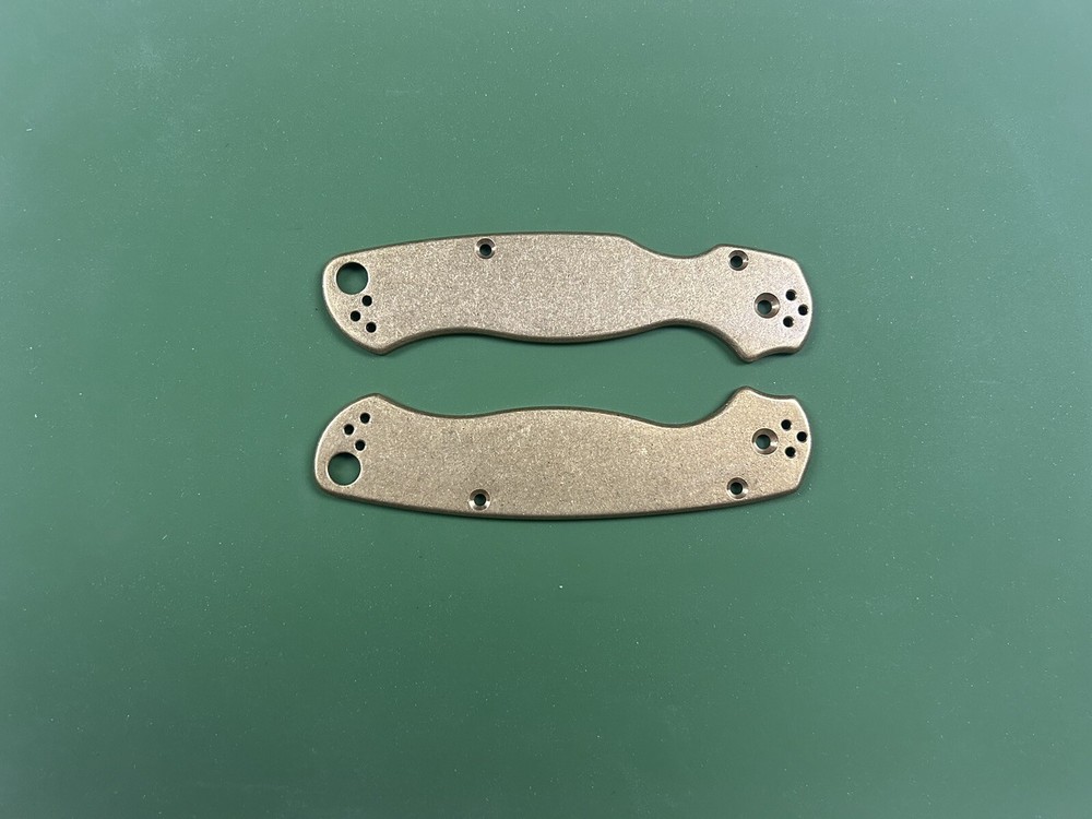 Scikio Custom Spyderco PM2 Brass Handle Scales