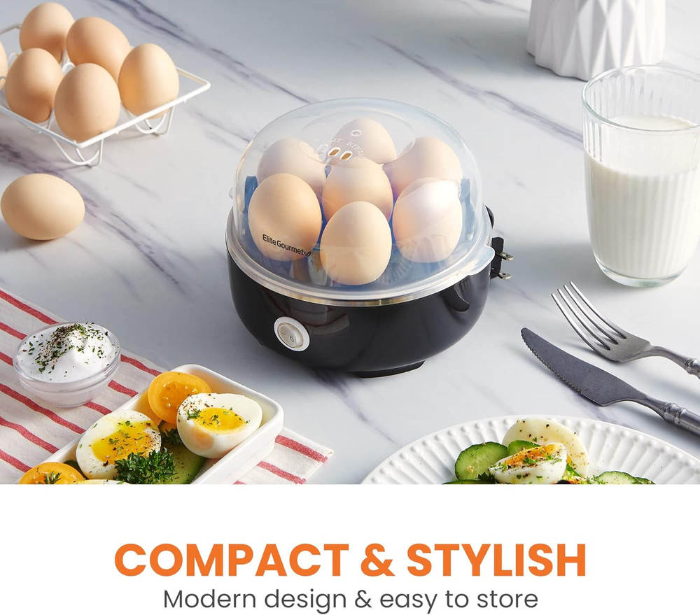 Easy Egg Cooker Electric 7 Egg Capacity Soft Medium Hard Boiled Egg Cooker