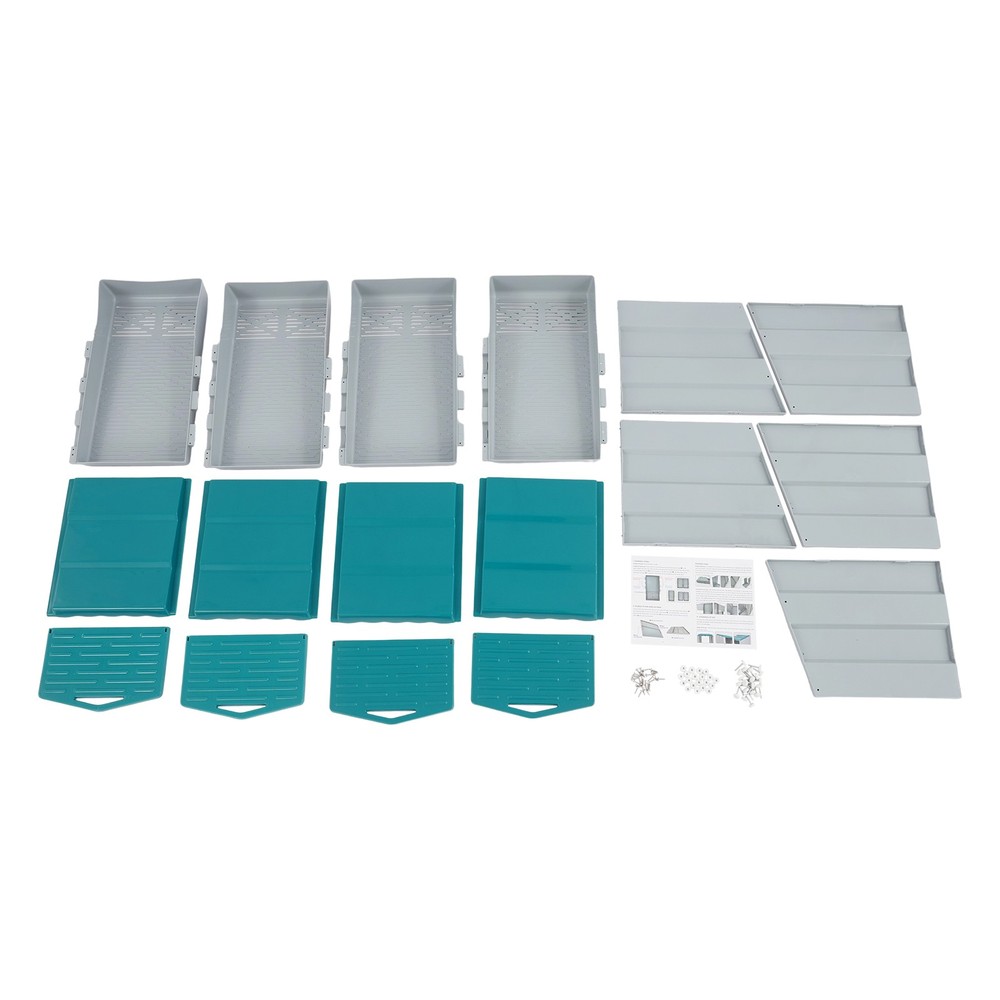 4-Compartment Chicken Nesting Box, Chicken Laying Box with Egg Collection