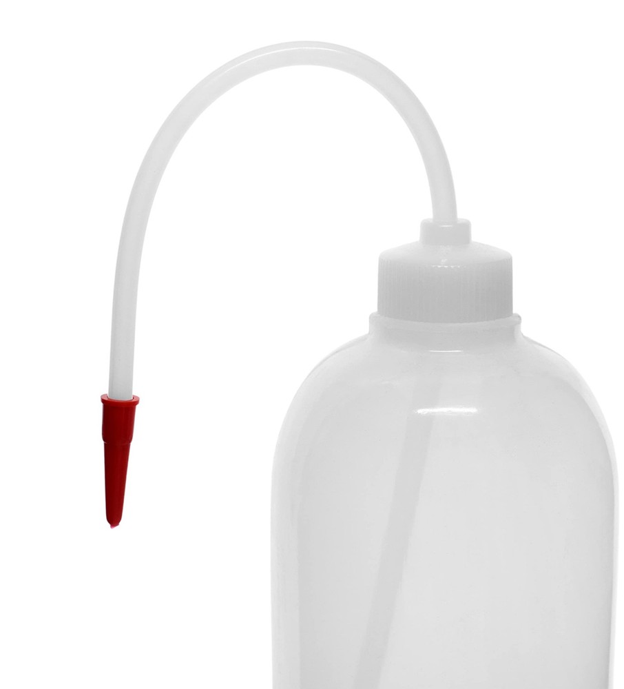Wash Bottle, 1000ml - Polyethylene - Translucent, Unbreakable - Screw Cap wit...