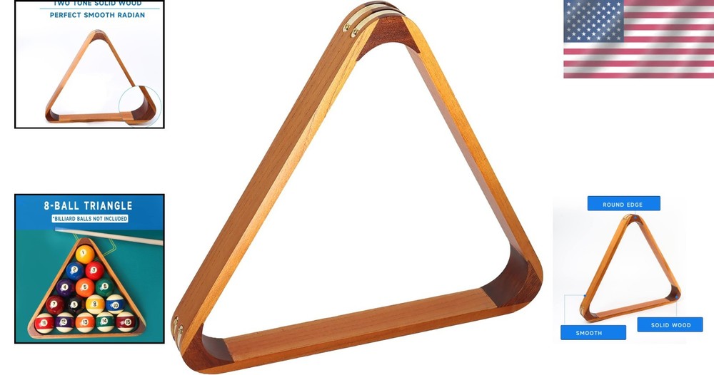 Solid Wood Billiard Racks - 8-Ball Triangle & 9-Ball Diamond Style