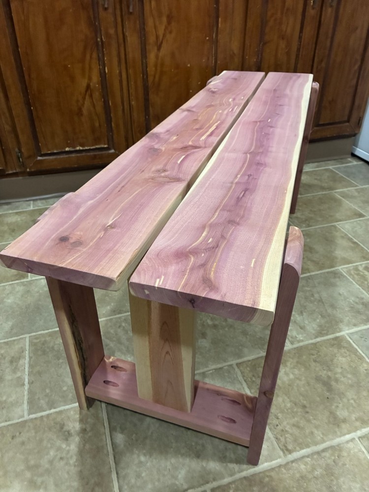 Handmade Reclaimed Eastern Red Cedar Bench
