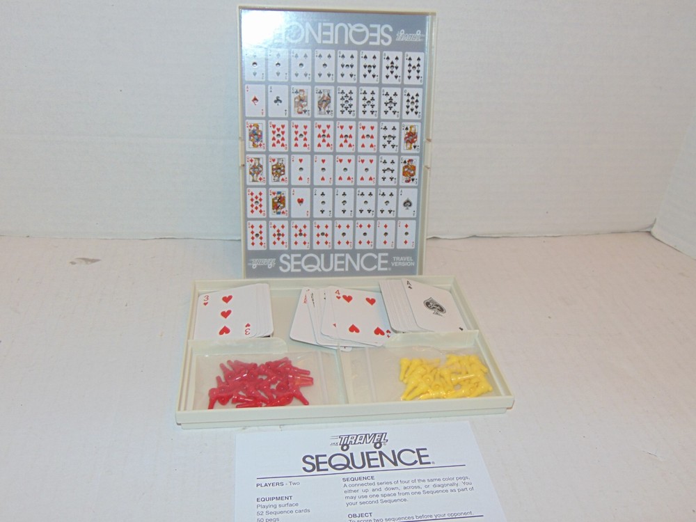 SEQUENCE Game - Strategy Travel Game + Case Board Game - Complete