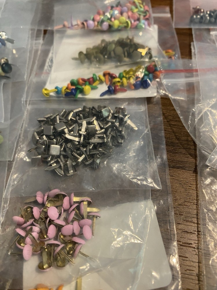 Assorted Tiny Brads For Crafting, Scrapbooking, Cardmaking, Etc.
