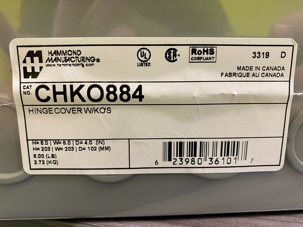 8inx8inx4in Electrical Enclosure #CHKO884