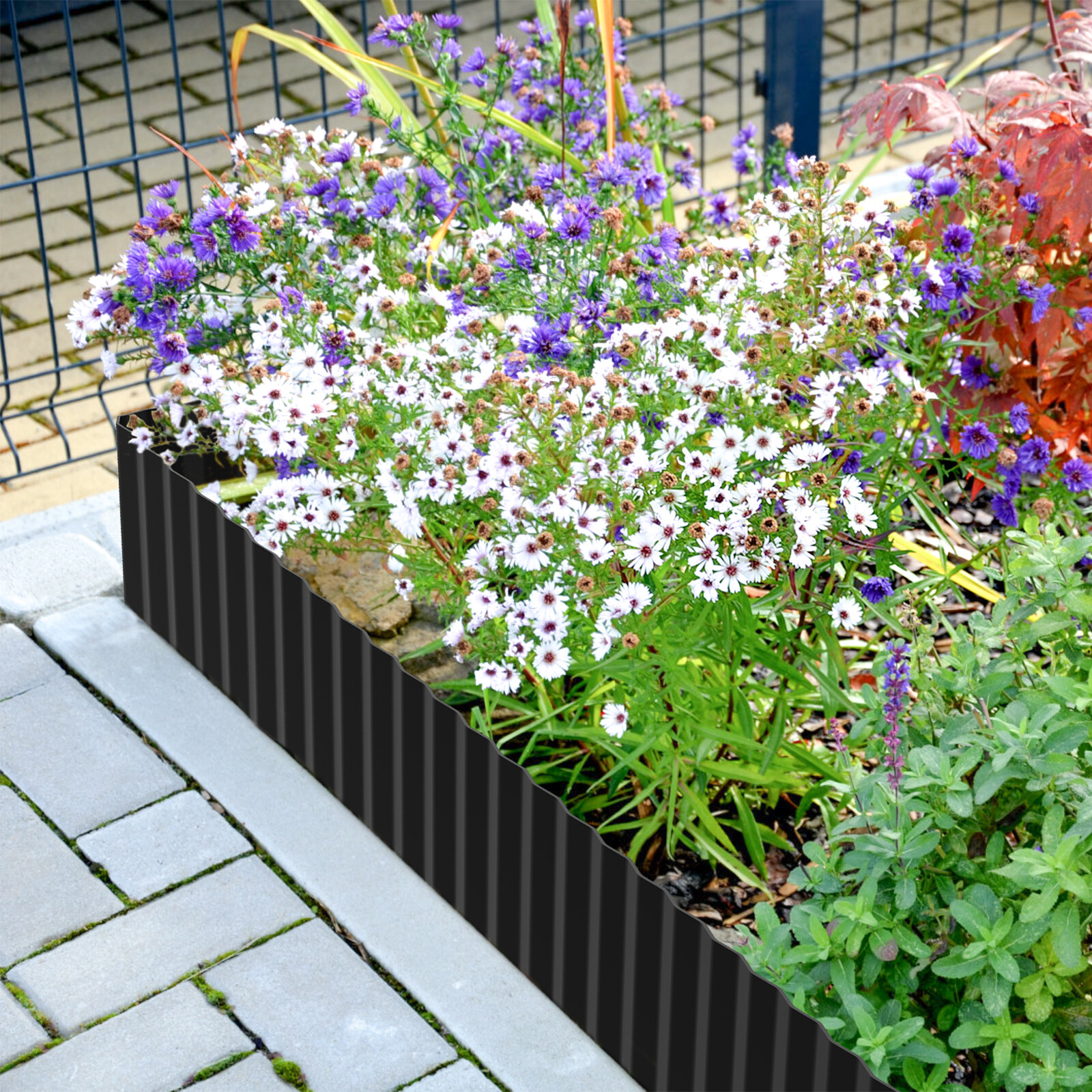 8 in x 50 Ft Galvanized Steel Edging for Landscape Corrugated Metal Garden Edges