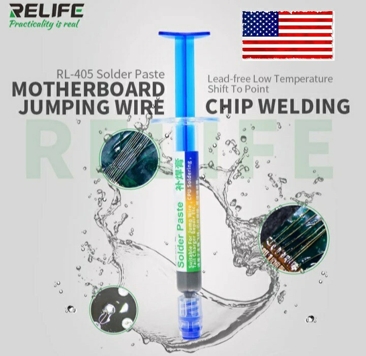 Relife Solder Paste, RL-405, 138c low temp, lead free
