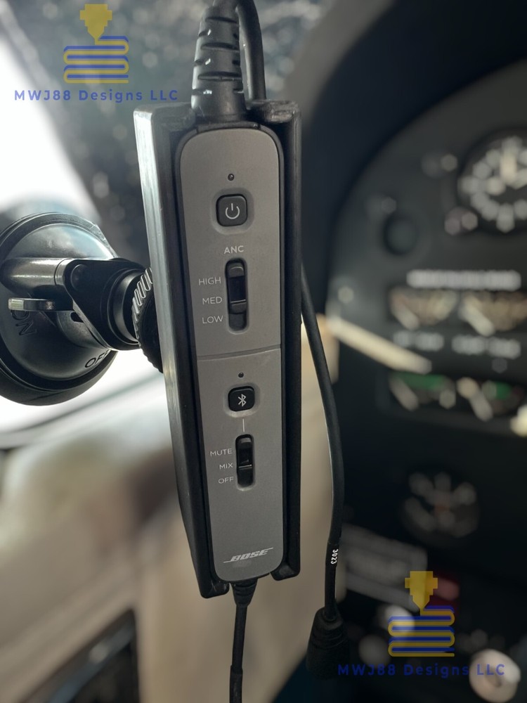 Suction Cup Mount For Bose ProFlight Series 2 Aviation Headset Controller