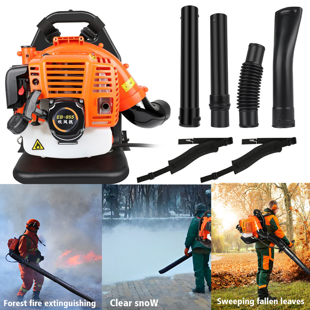 43cc 2-Stroke Upgraded 665CFM 3HP Commercial Backpack Gas Powered Leaf Blower