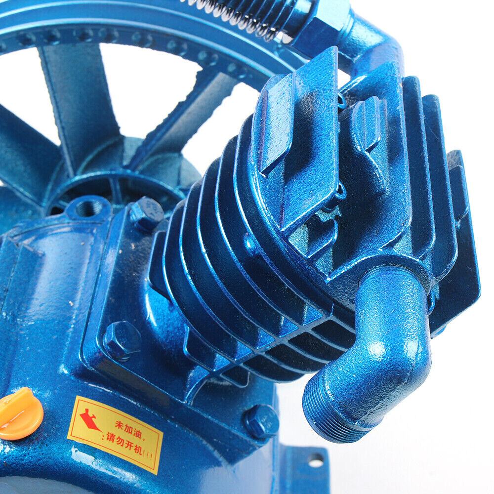 5HP V Style 2-Cylinder Air Compressor Pump Motor Head Double Stage 175PSI