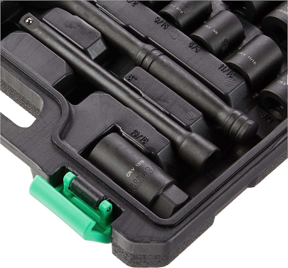 Amazon Basics 46-Piece 3/8-Inch Drive Shallow & Deep Socket Set