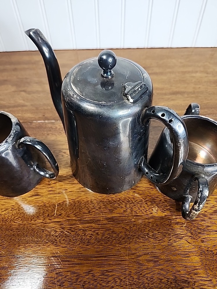 Silver-Plated Coffee/Tea Set 3 pieces Vtg Made in England