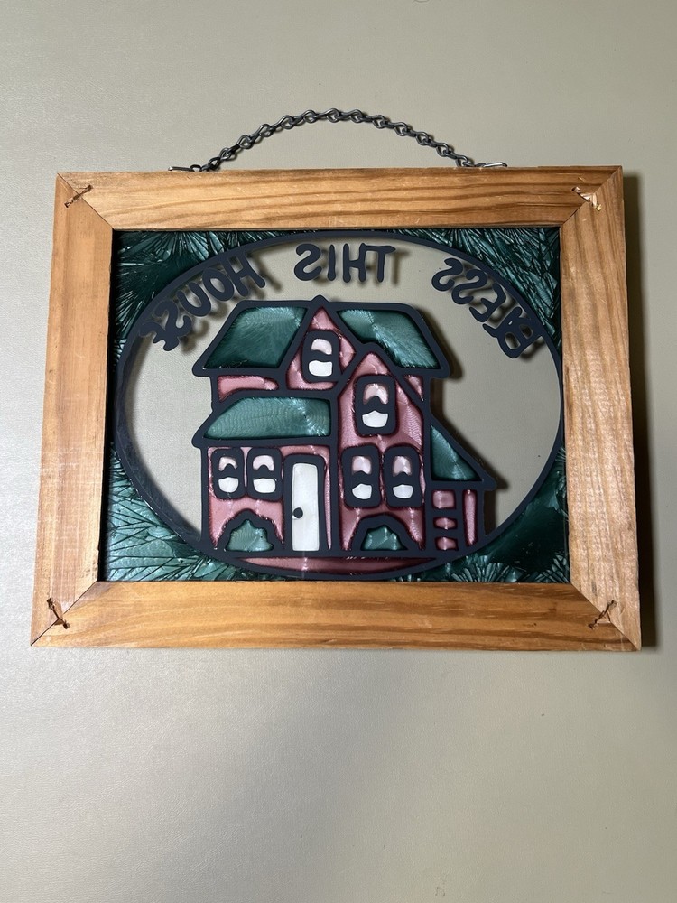 Decorative Framed Suncatcher “Bless This House”