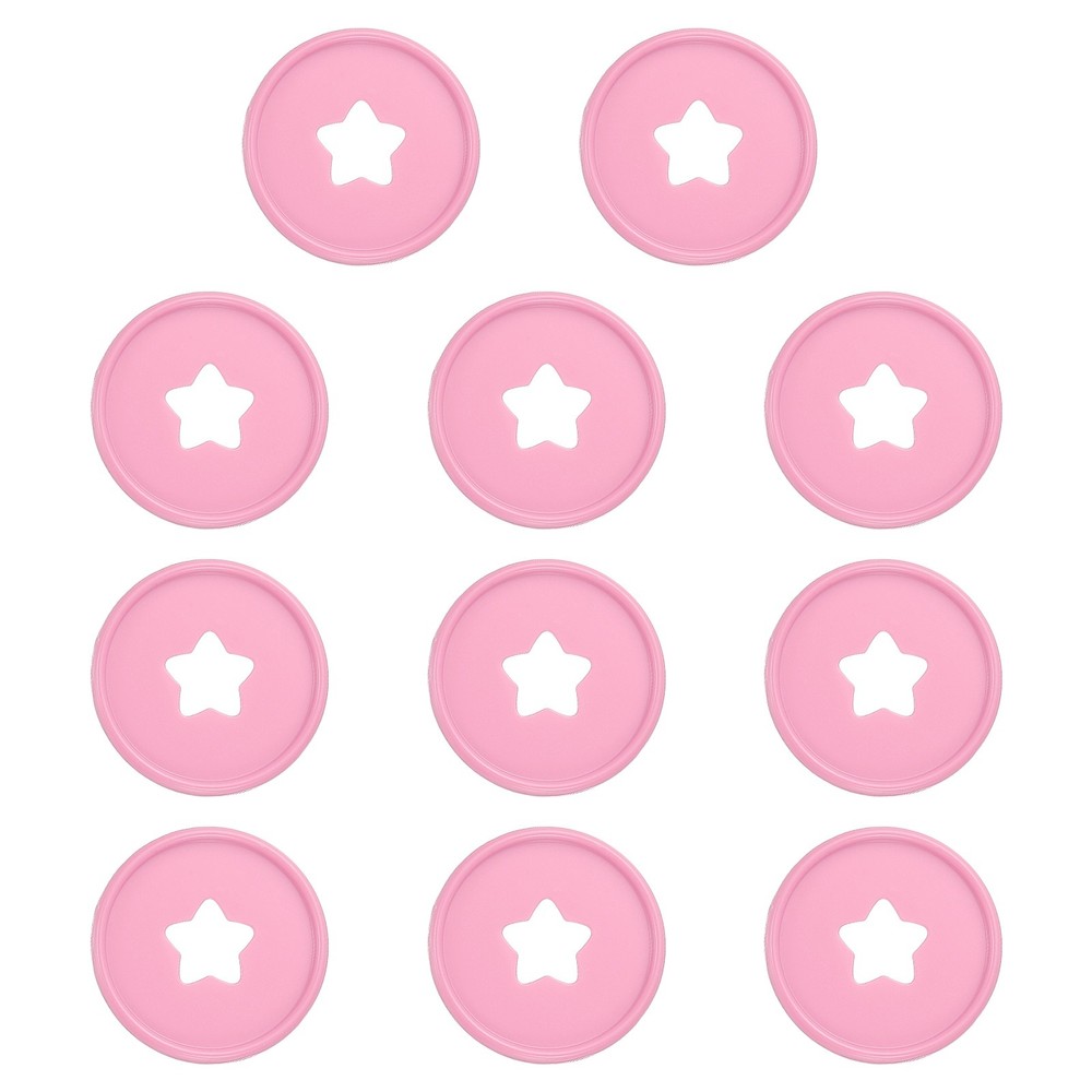 35mm Plastic Book Binding Discs, 11 Pack Expansion Discs Star, Pink