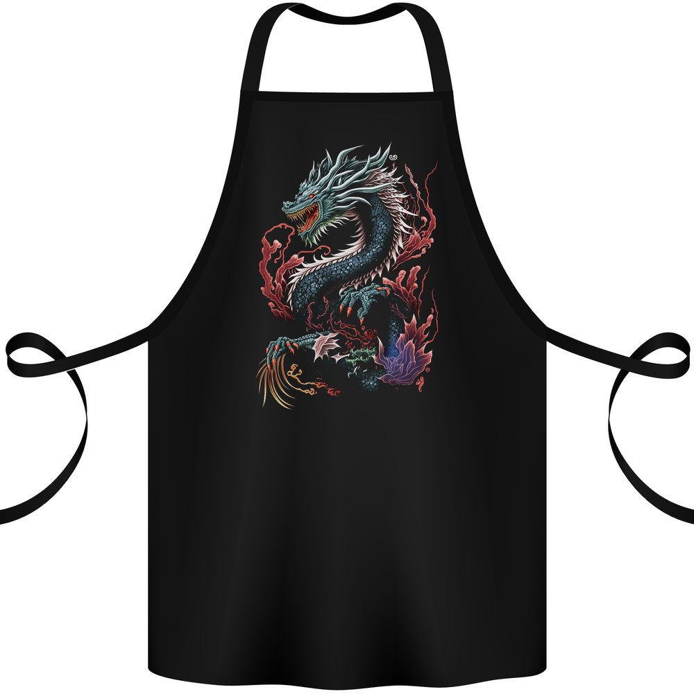 Fantasy Fire Dragon 7 Cotton Apron 100% Organic
