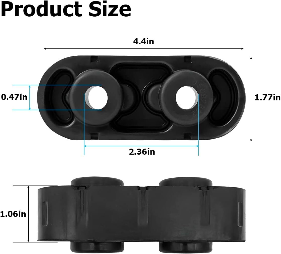 A Pair Fit GMC 99-17 Sierra 1500 2500 3500 Exhaust Hanger Insulator Mount Holder