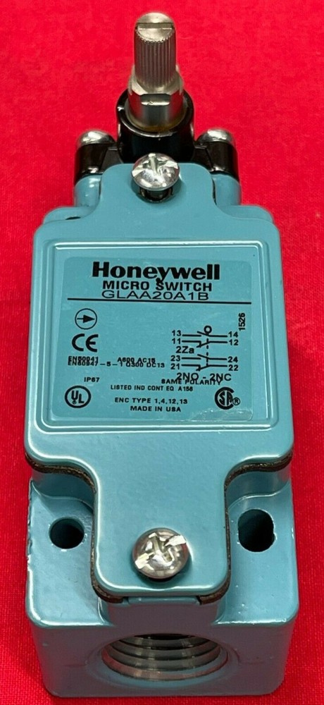 HONEYWELL MICRO SWITCH, GLAA20A1B, 600A, 15VAC, 2NO & 2NC SAME POLARITY