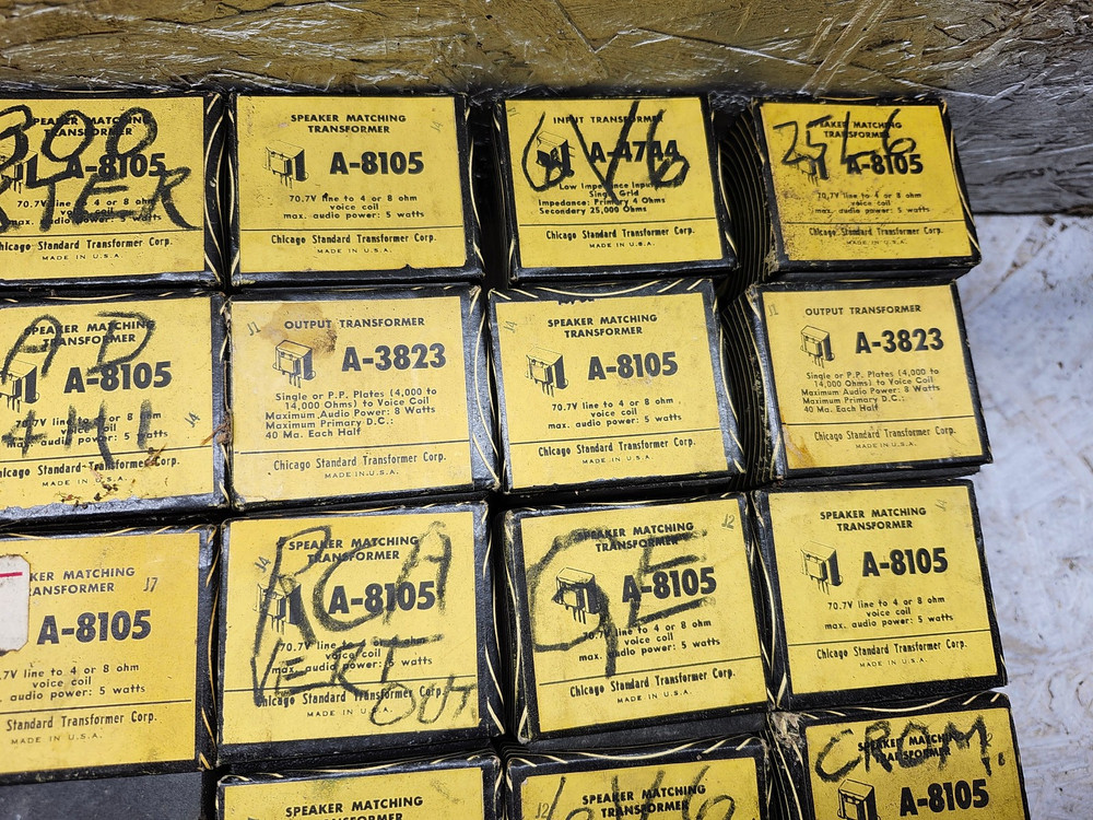 38 VINTAGE Chicago standard transformers in boxes Speaker matching
