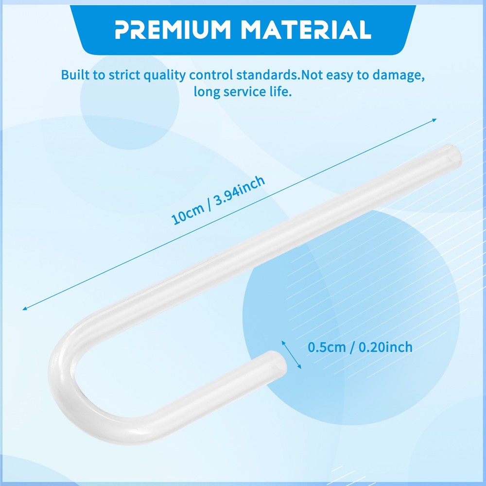 6pcs Acrylic Pipe U Shape Tube Bend for Aquarium Co2 System/Diffuser B8Y28786