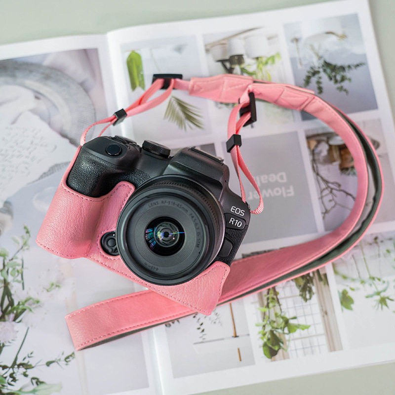 For Canon EOS R10 Camera Bag Protection Dock Case Base Leather Cover Shell