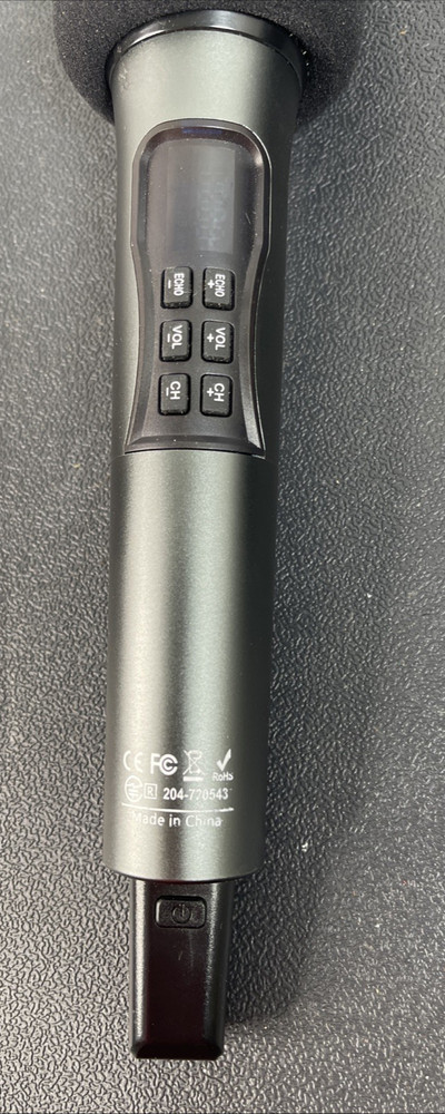 Wireless Black & Gray Microphone for karaoke singing Multi channel