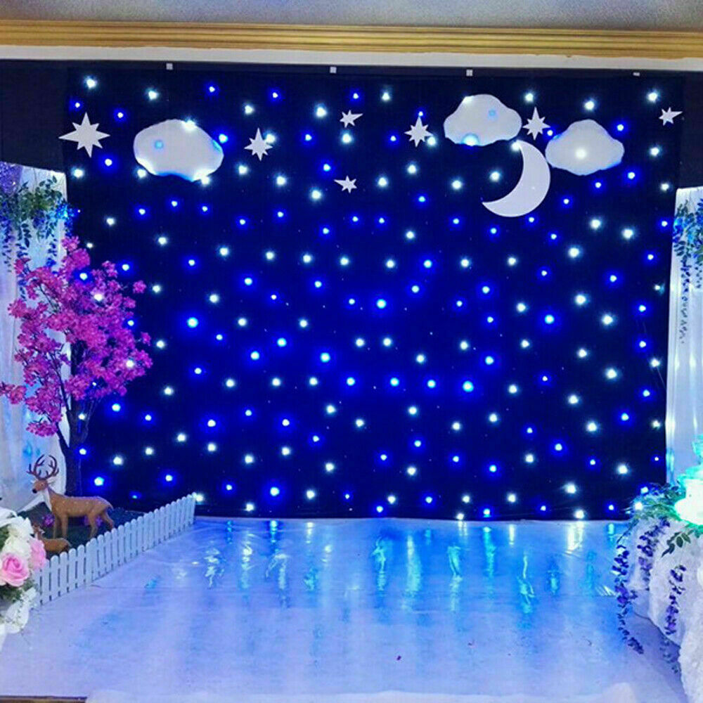 LED Star Stage Backdrop - 20x10FT LED Star Curtain Background Starry Sky DMX512