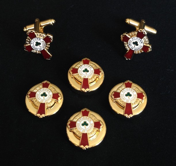 K.C.C.H. Button Cover & Cuff Link Set (KCCH-BCL)