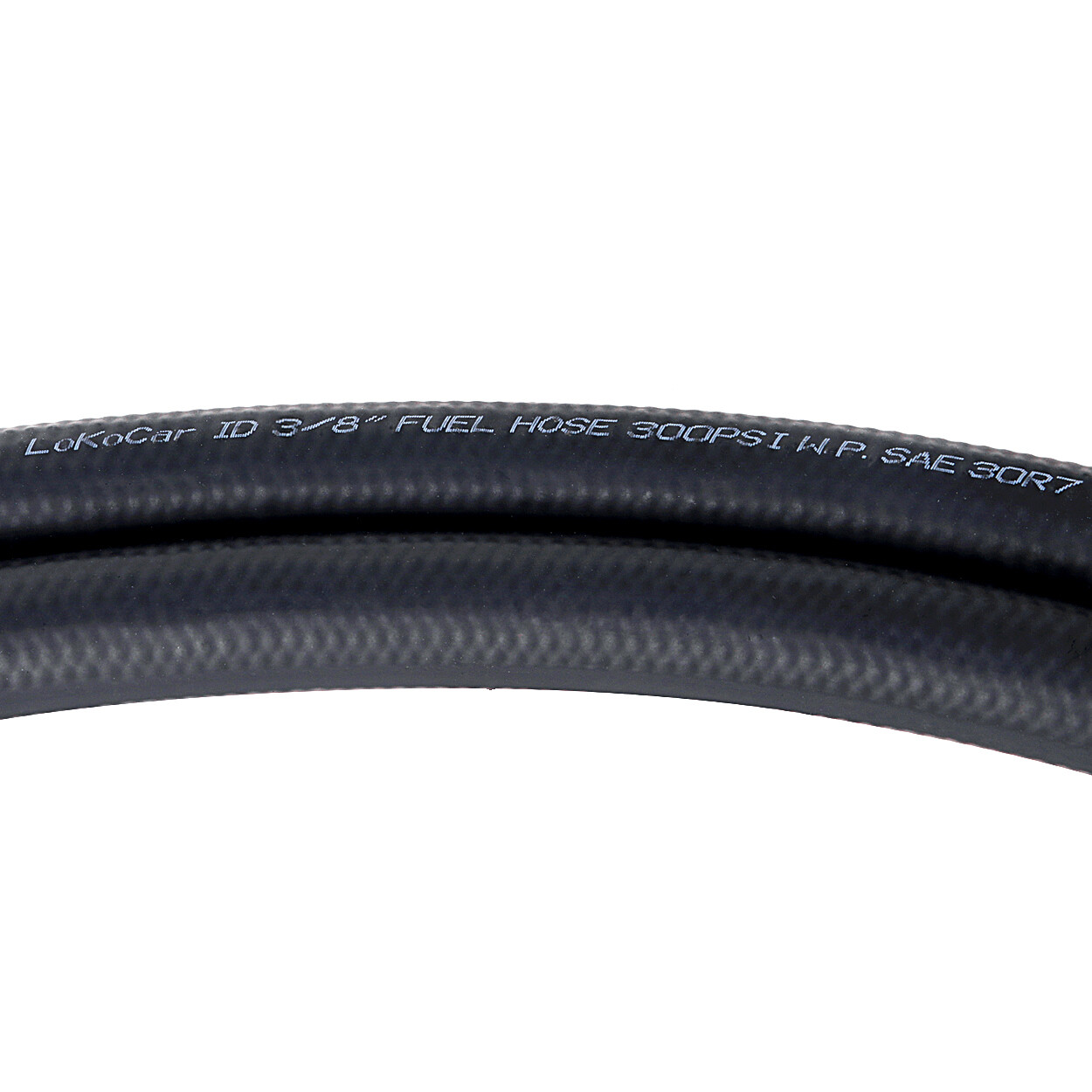 LokoCar Fuel Hose Line Push Lock NBR Rubber SAE 30R7 5FT 10FT 25FT 300PSI Black