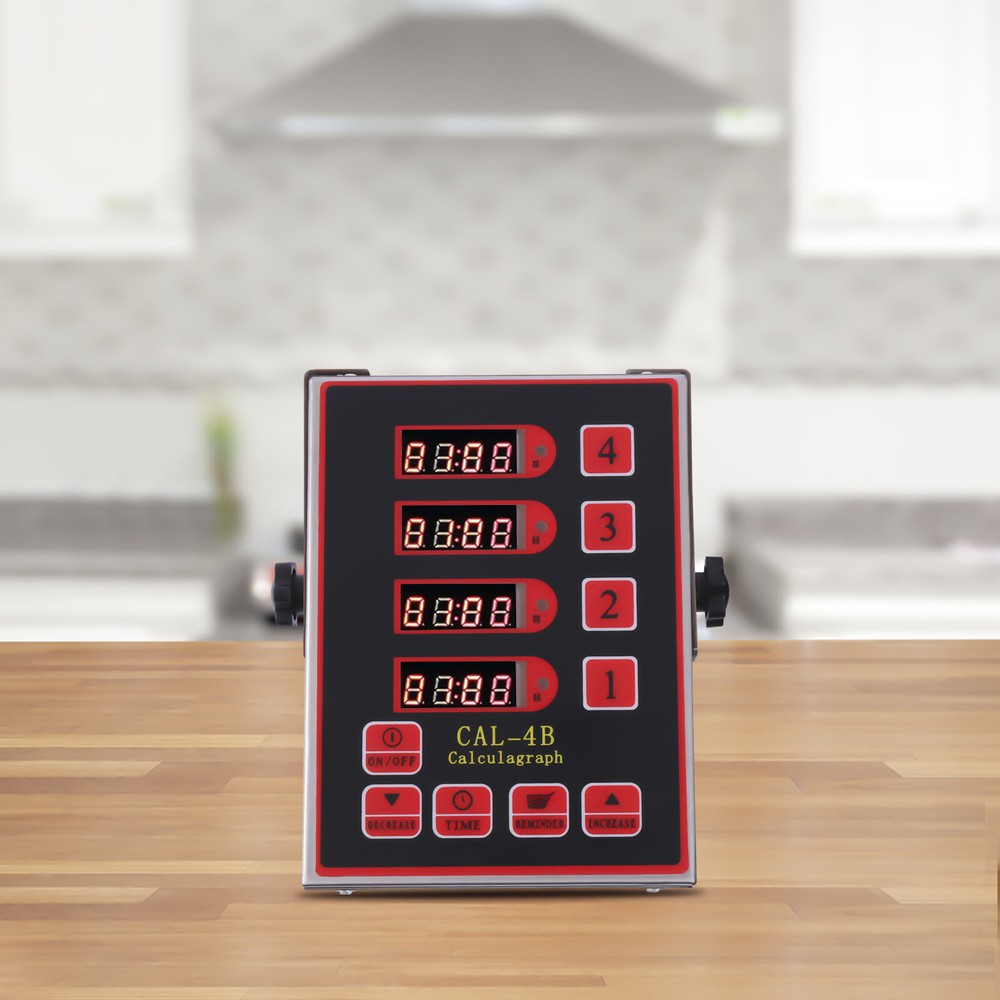 4 Channel Kitchen Timer 110V Commercial Digital Kitchen Timer 3 Stages Reminder